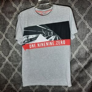 2/$20 Jack & Jones gray ONE.NINENINE.ZERO graphic tee med